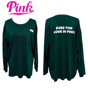 NWT VS✨ PINK✨CAMPUS COTTON LONG-SLEEVE TEE